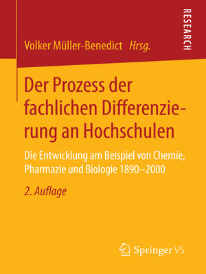 cover image of Der Prozess der fachlichen Differenzierung an Hochschulen